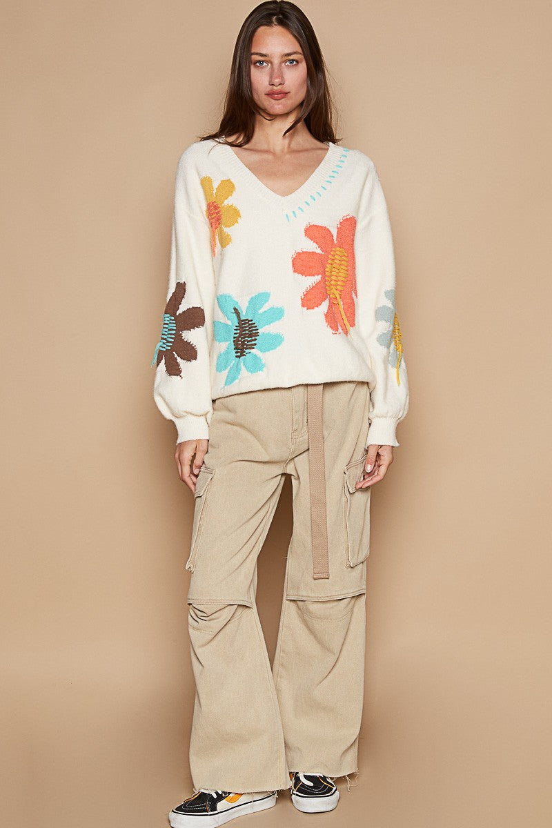 POL Flower Power Sweater