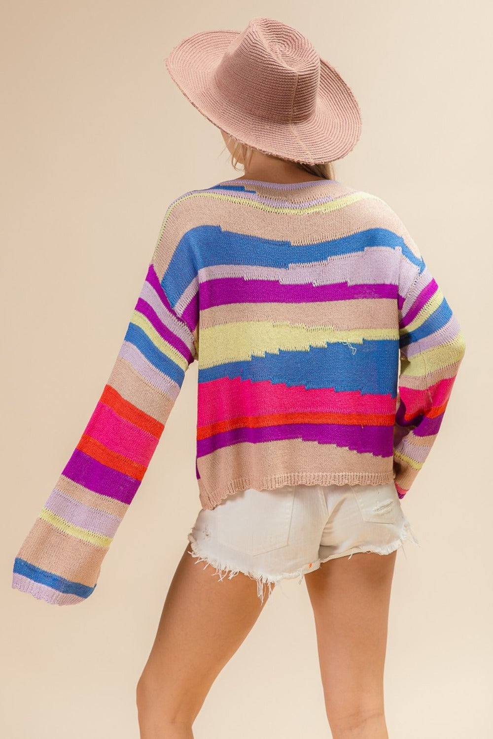 BiBi Multi Color Geo Sweater