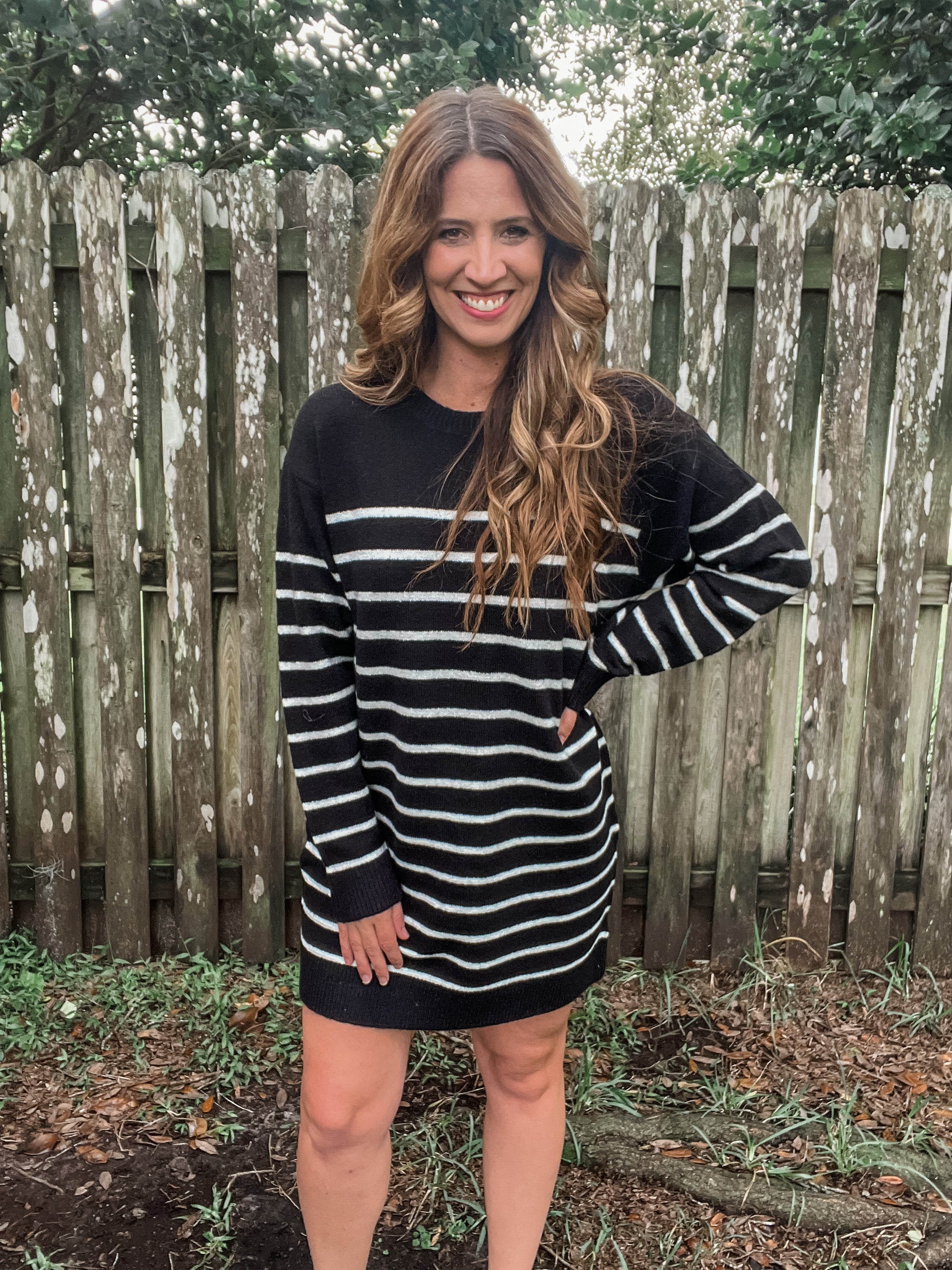 Casually Chic Striped Sweater Dress