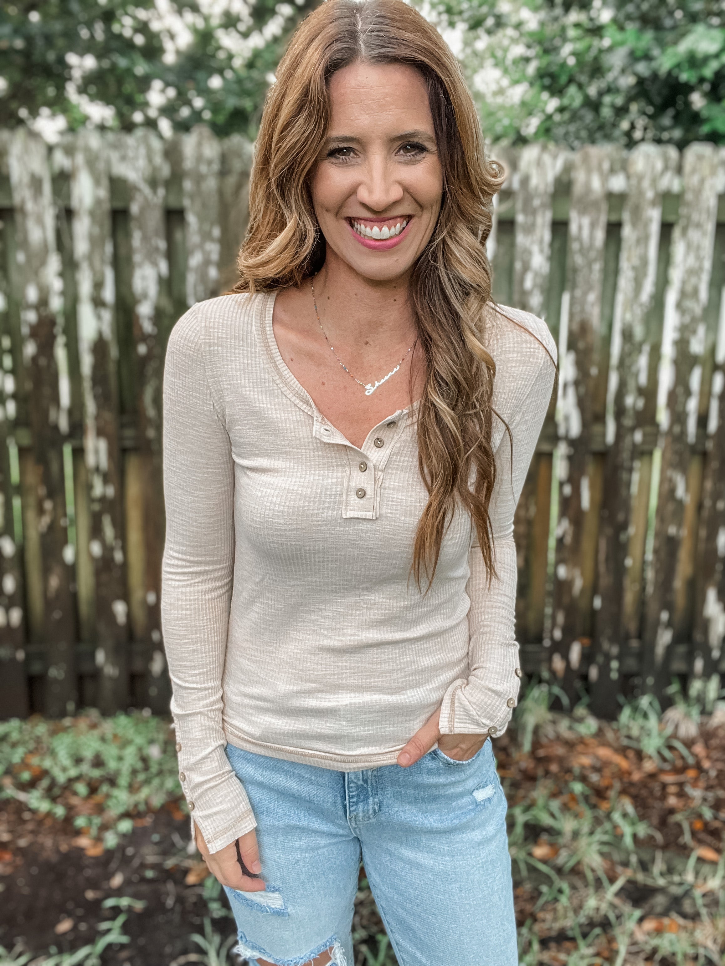 Long Sleeve Ribbed Top