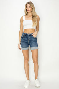 Risen Cuffed Denim Shorts