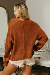 BiBi Cable Knit Sweater in Cinnamon