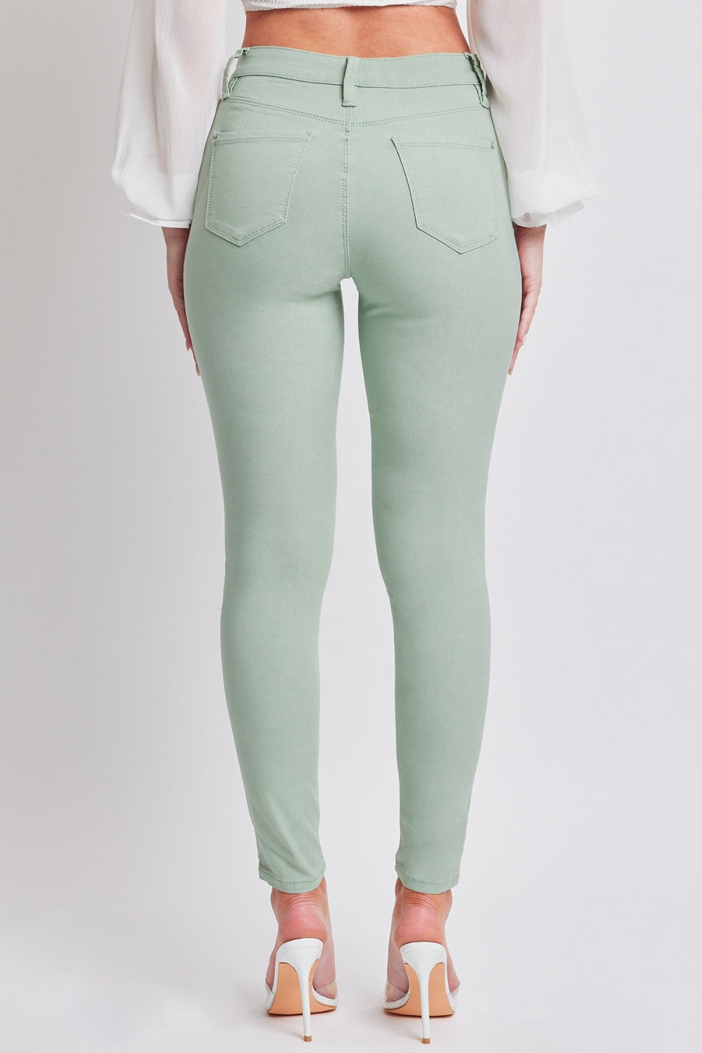 YMI Hyperstretch Mid-Rise Skinny Jeans in Jade