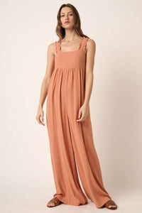 Mittoshop Wide Leg Jumpsuit in Ginger