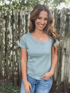 Short Sleeve Asymmetrical Top