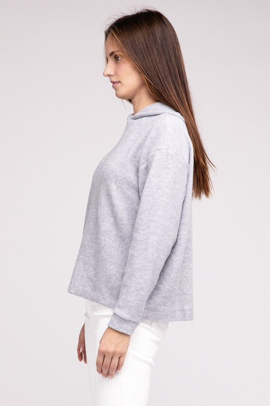 Zenana Brushed Hacci Sweater (Multiple Colors!)