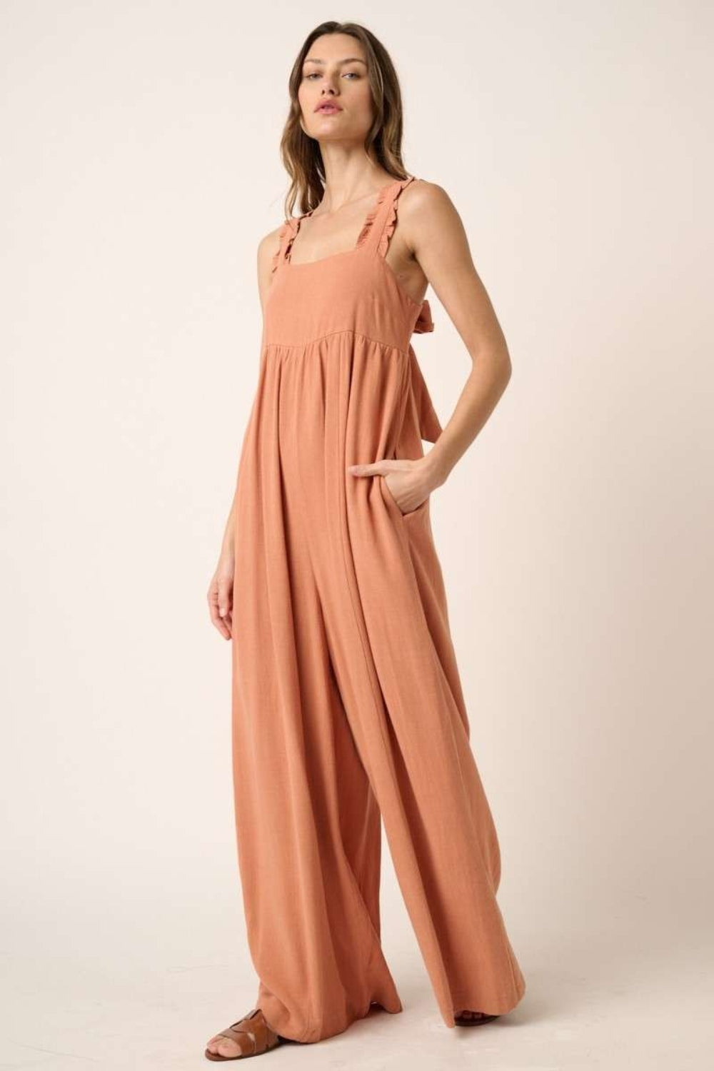 Mittoshop Wide Leg Jumpsuit in Ginger