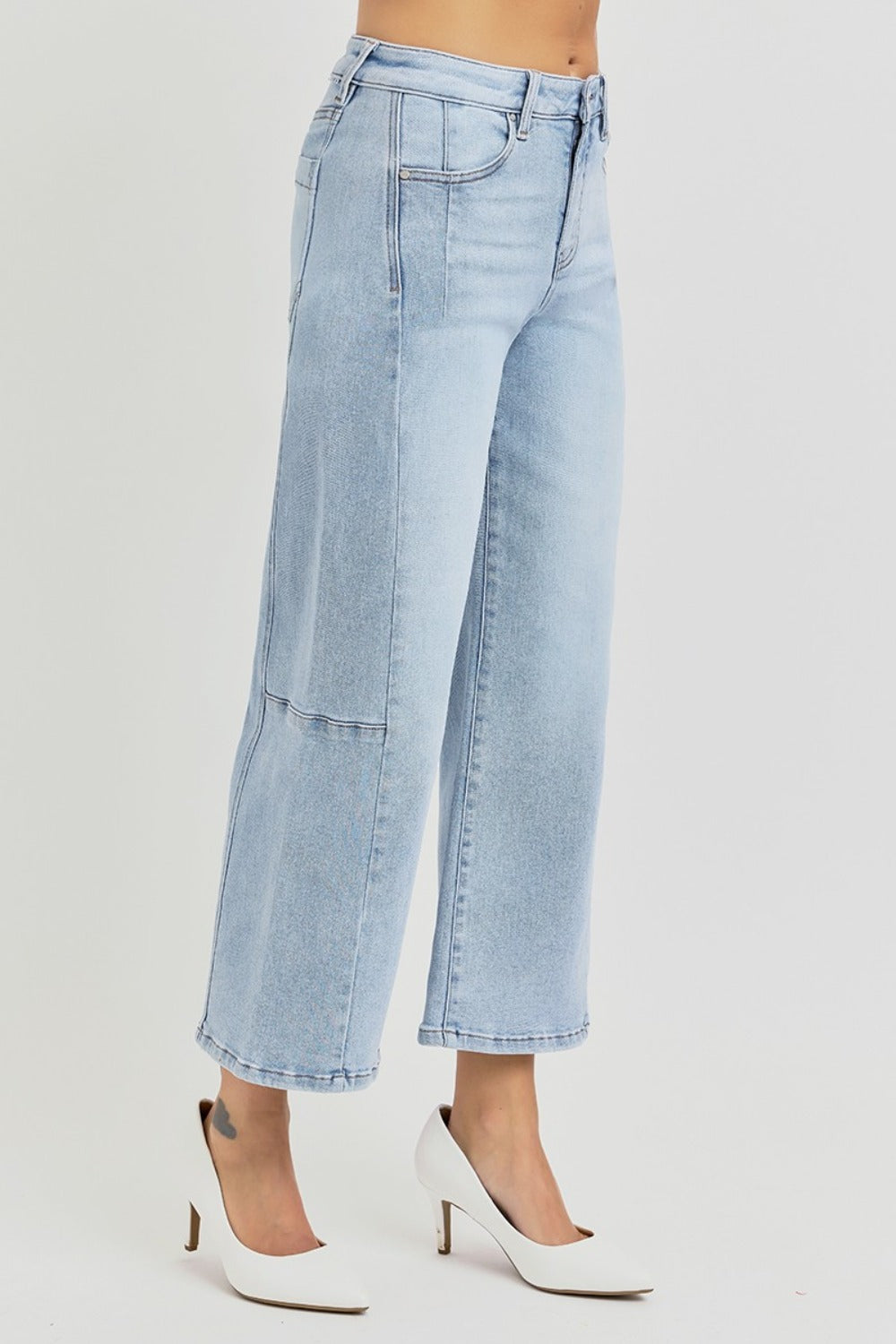 Risen Wide Leg Crop Jeans