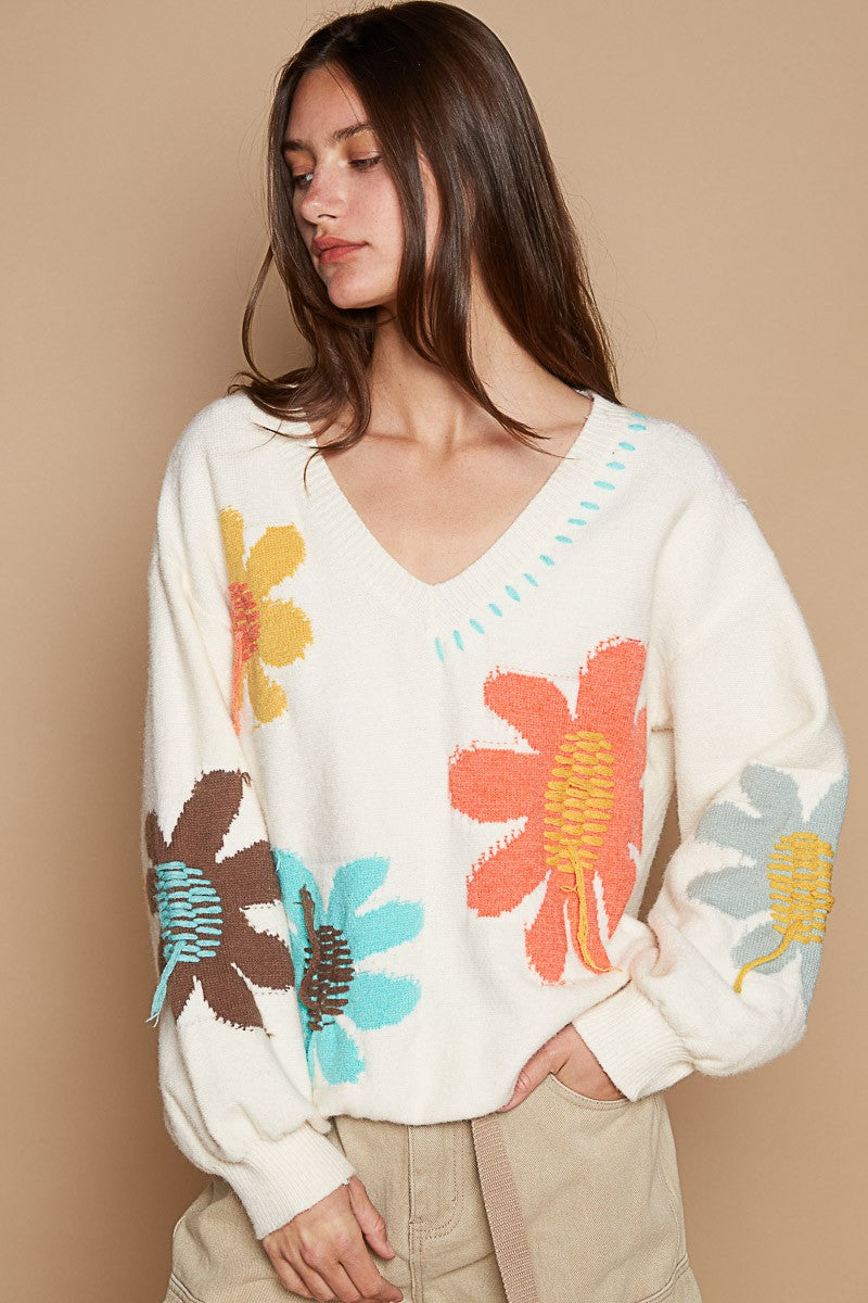 POL Flower Power Sweater