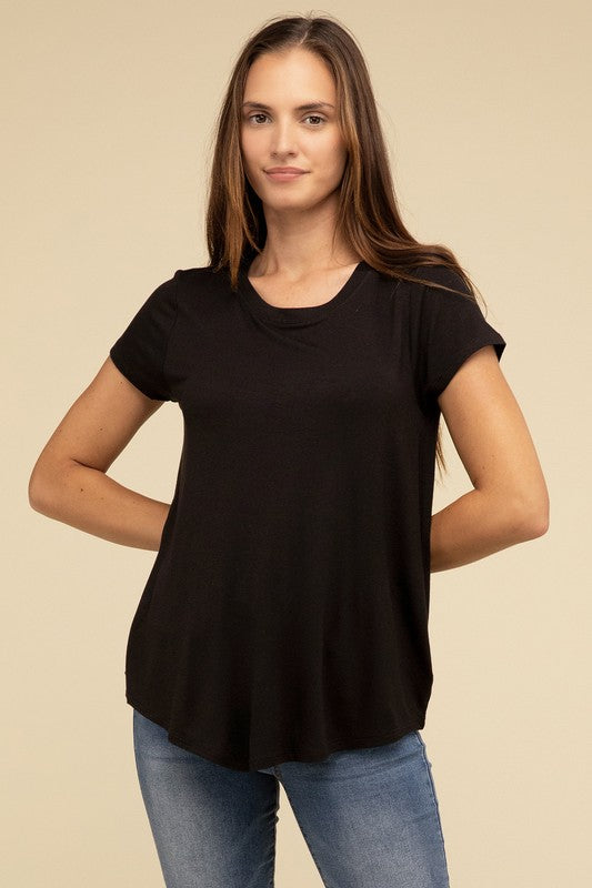 Zenana Flowy Round Hem T-shirt