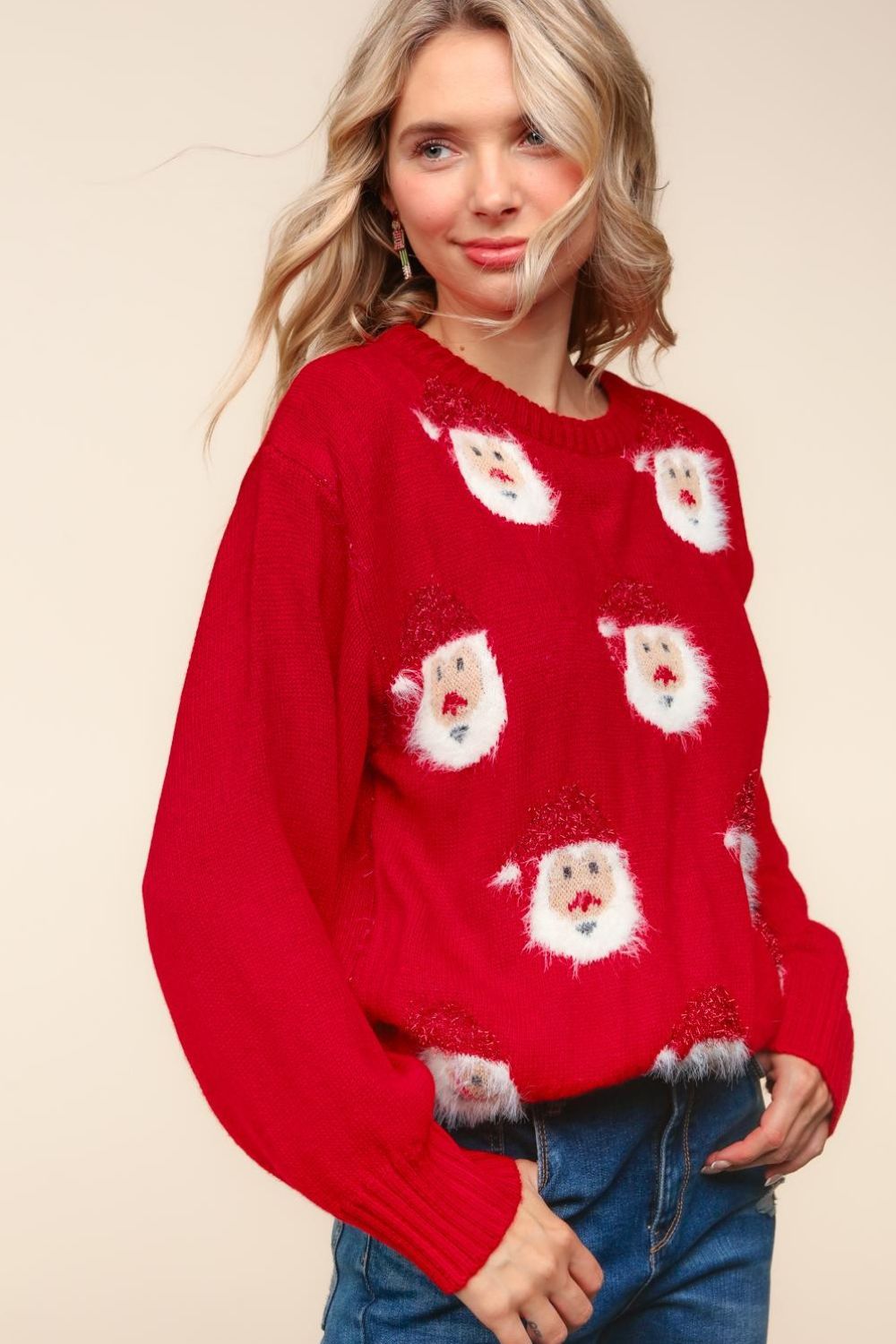 Sparkly Santa Brushed Sweater