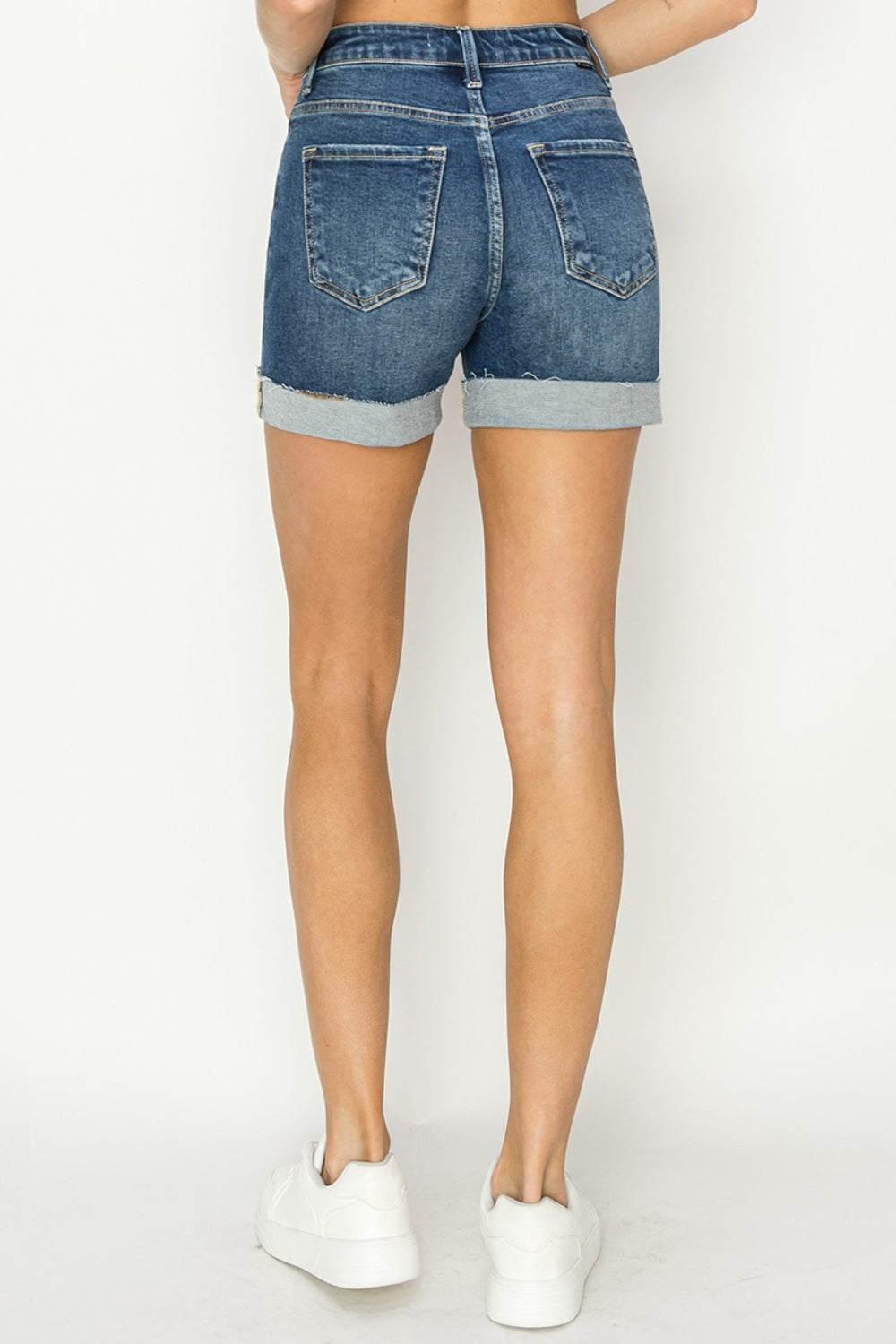 Risen Cuffed Denim Shorts