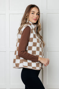 Check it Out Checkered Fleece Vest