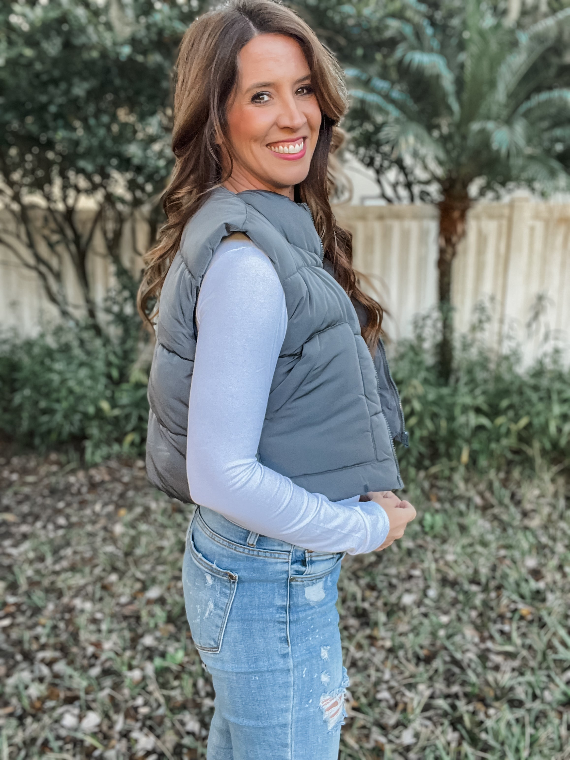 Pocketed Puffer Vest