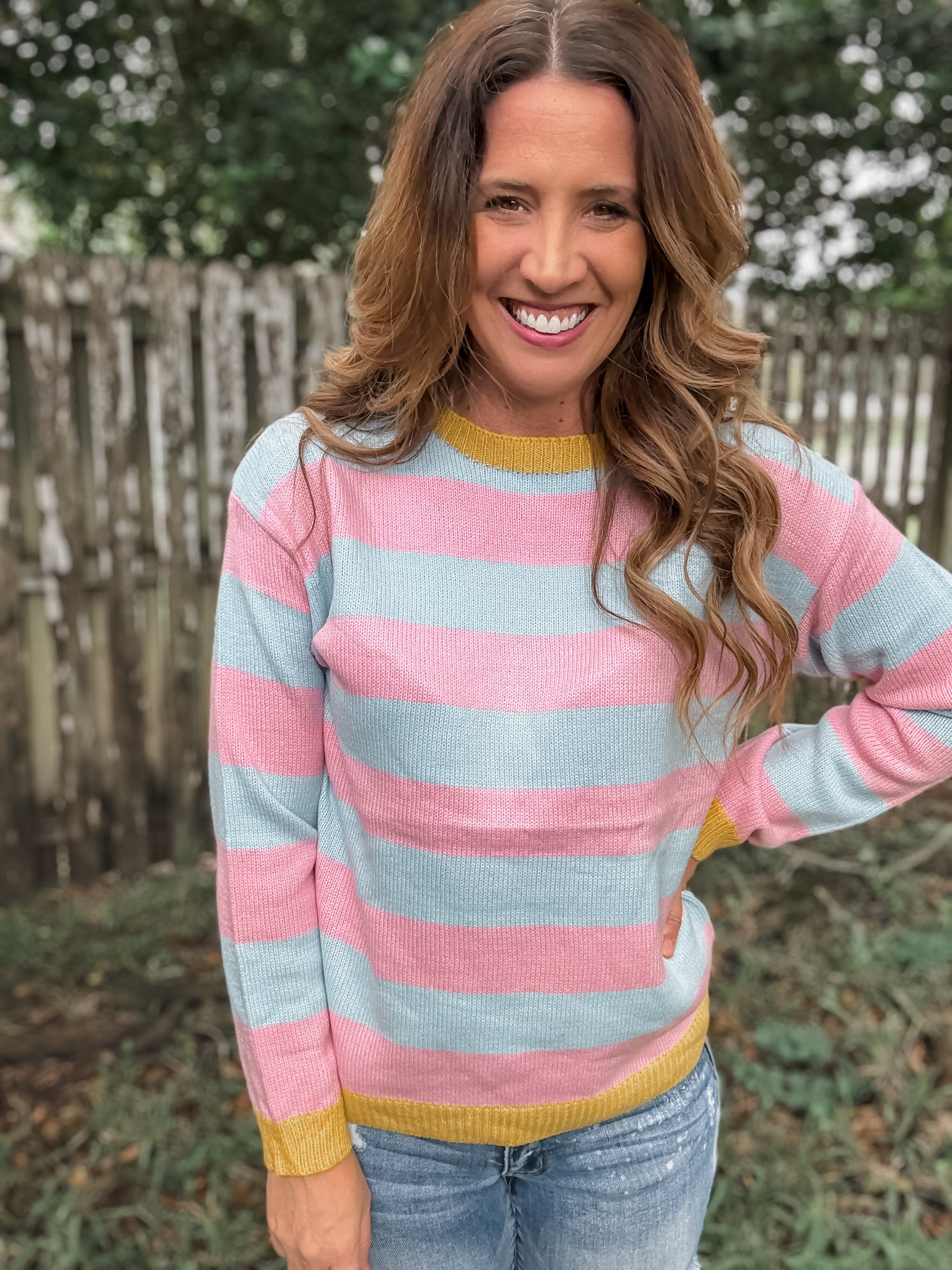 PREORDER: Striped Colorblock Sweater (5 colors!)