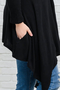 Ever Soft Cascade Cardigan With Pockets In Black