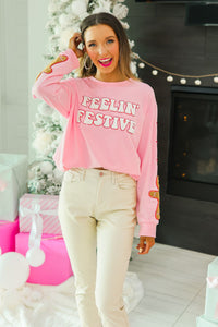Feelin Festive Pink Top