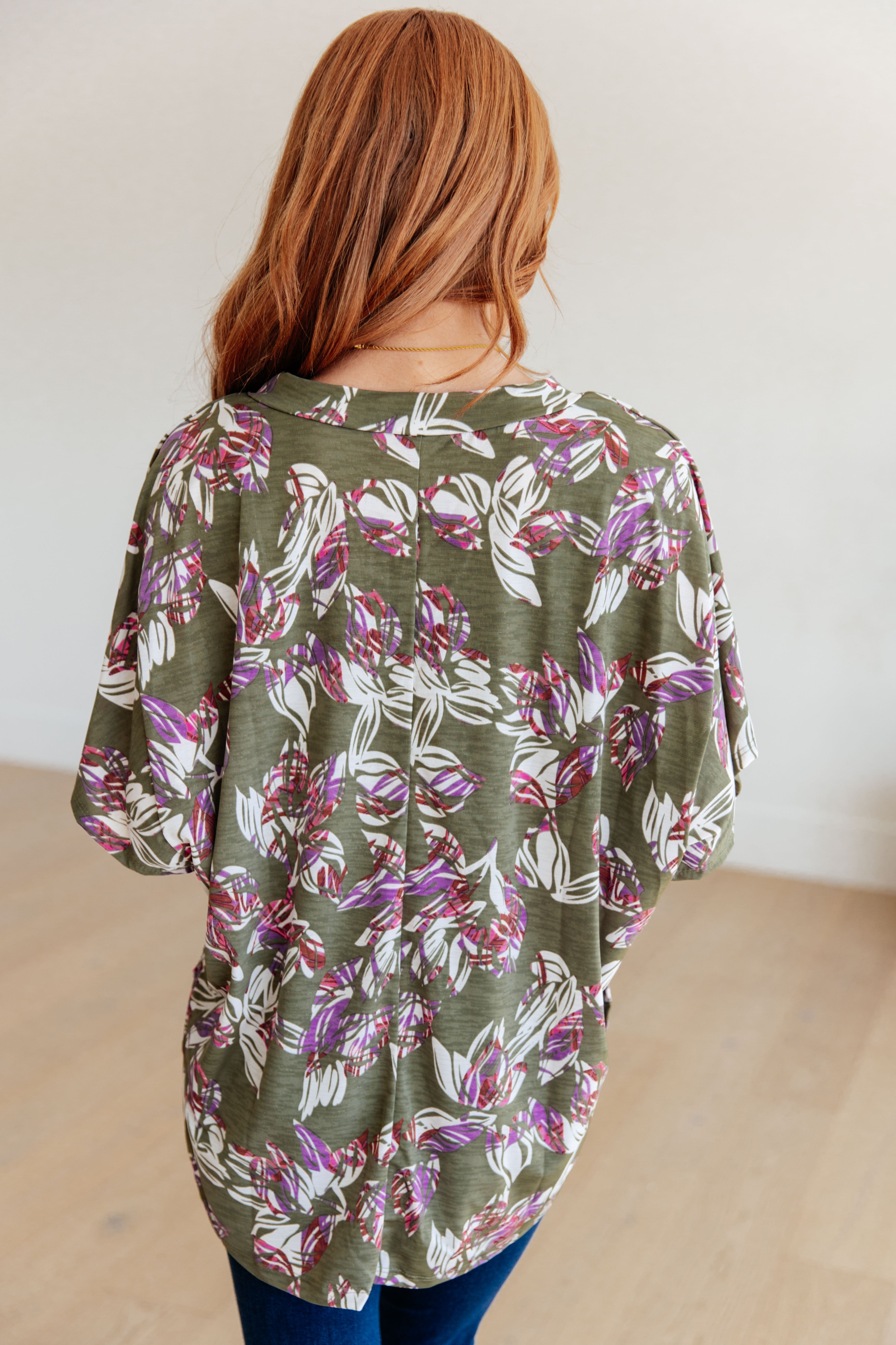 Flower Girl Floral V-Neck Top