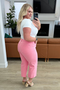 Judy Blue Crop Jeans in Pink