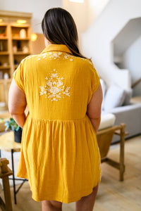 Marigold Embroidered Dress