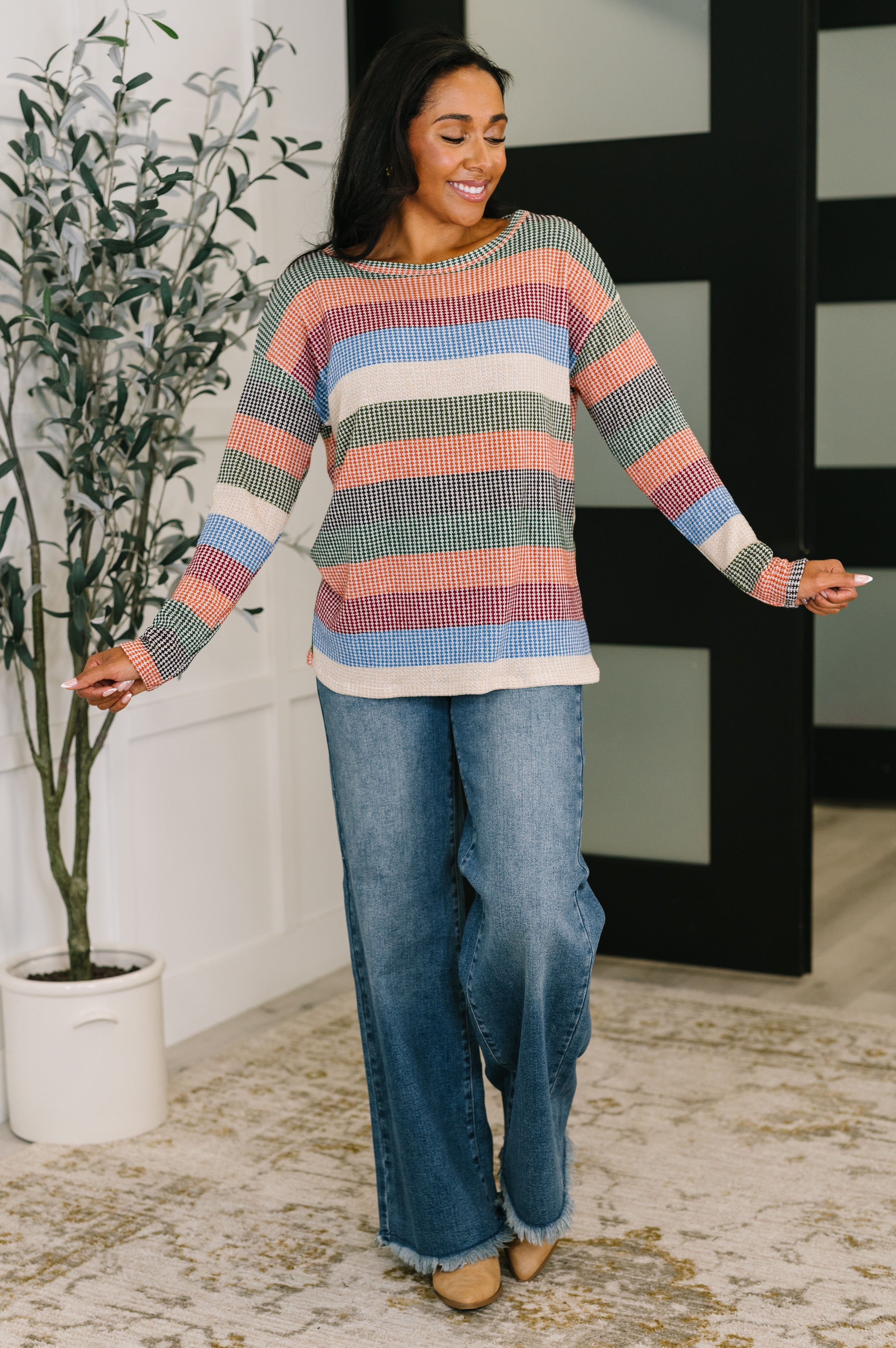 To Be Determined Drop Shoulder Top