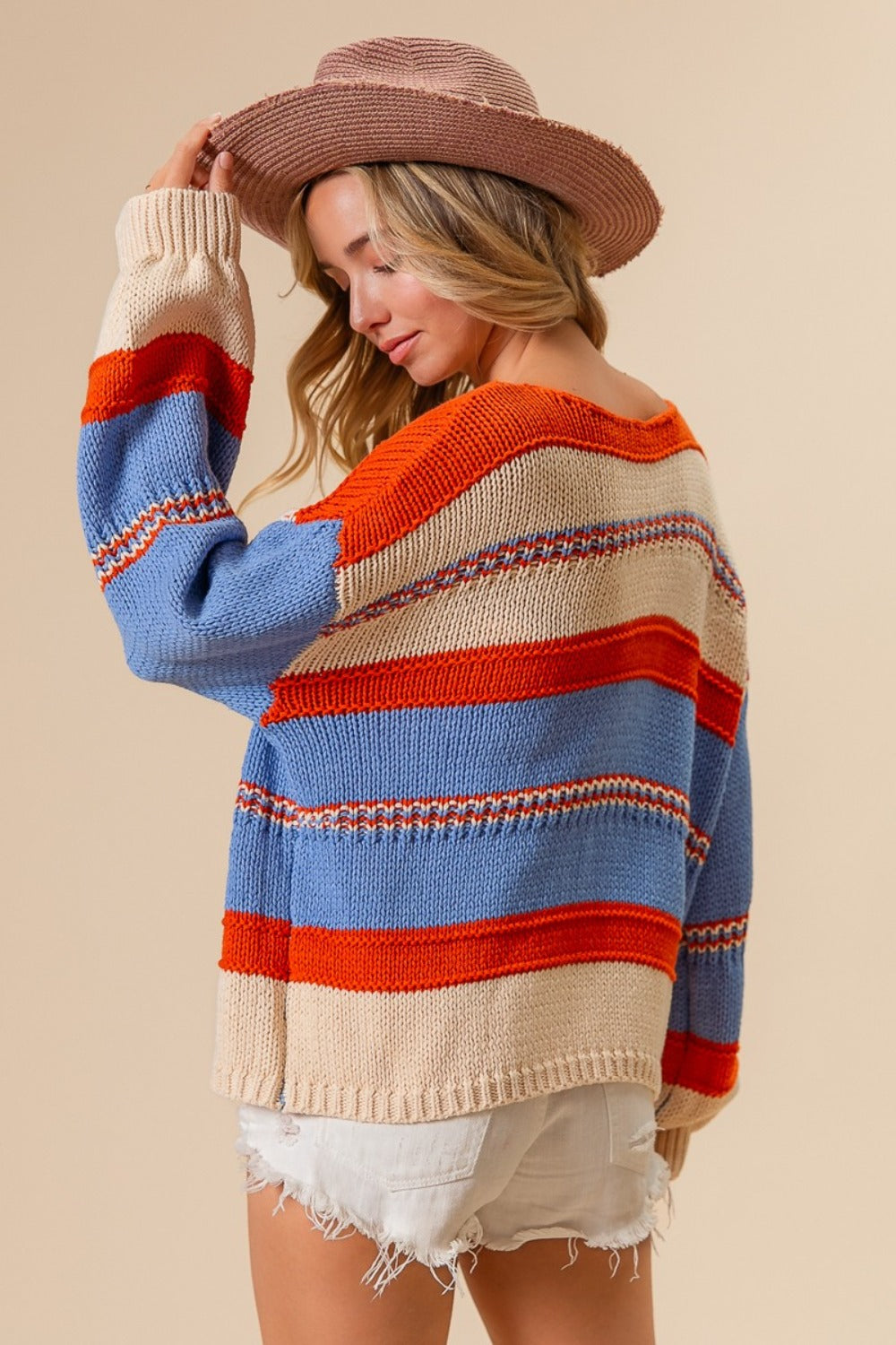 BiBi Fall Party Striped Sweater