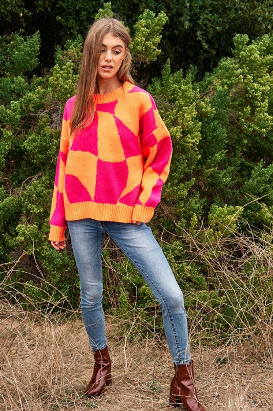 D & D Geo Pullover Knit Sweater (3 colors!)