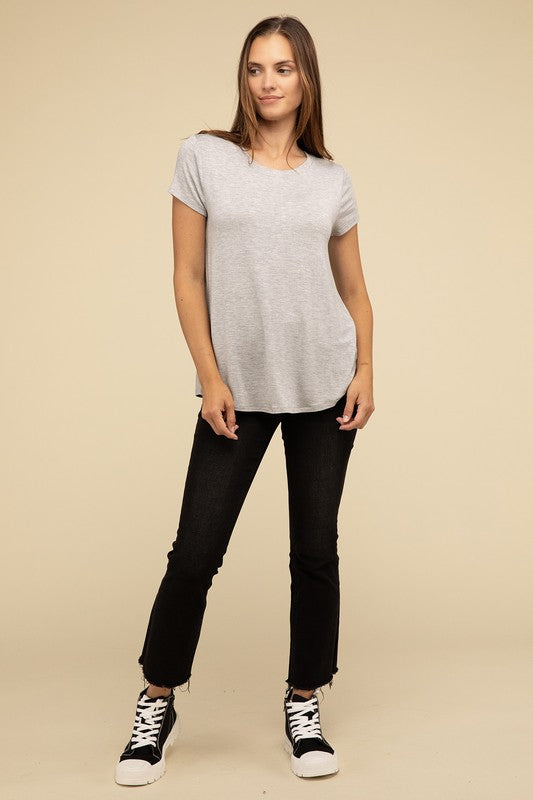 Zenana Flowy Round Hem T-shirt