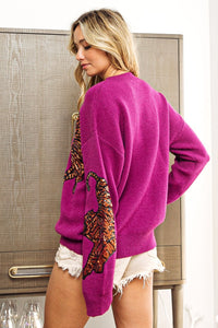 BiBi Geaux Tiger Sequin Sweater