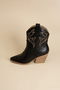 Blazing Western Boots - Black & Bone