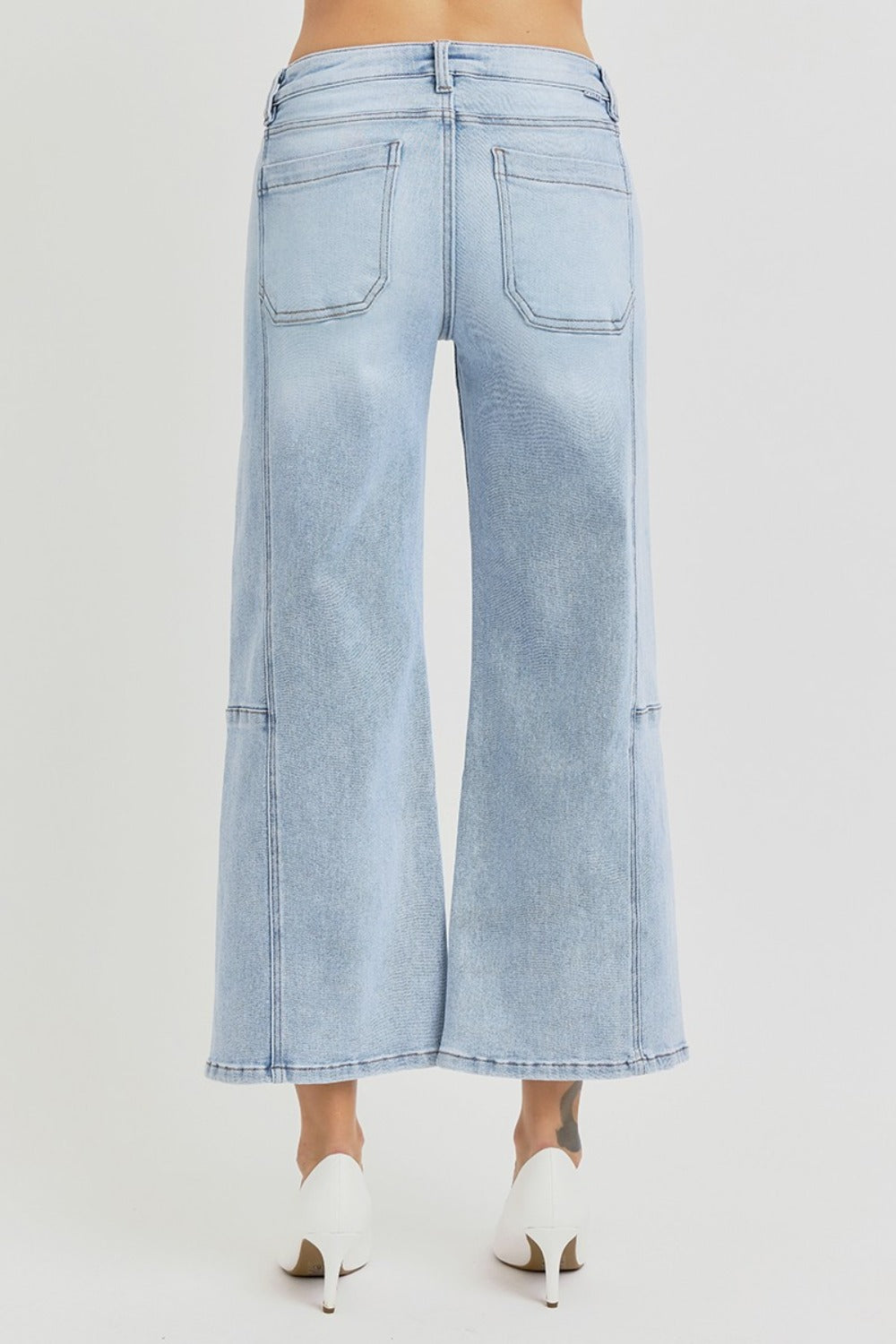 Risen Wide Leg Crop Jeans