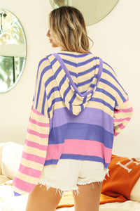 Bibi Color Block Hooded Top