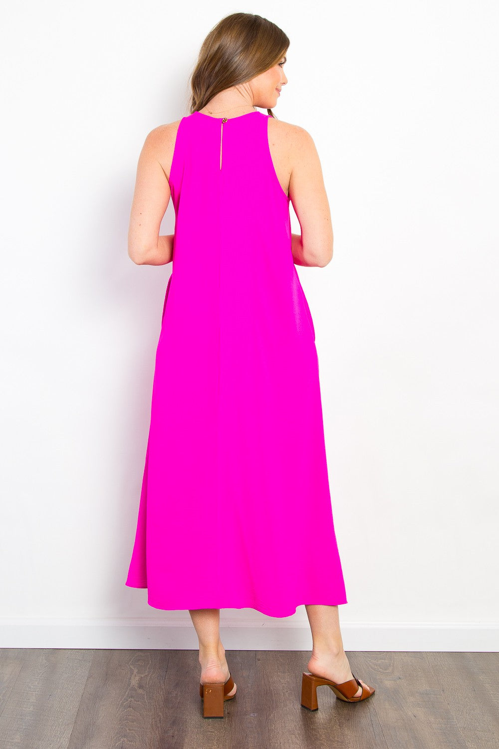 Magenta Midi Tank Dress