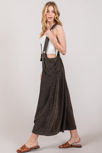 Sage & Fig Wide Strap Wide Leg Overalls