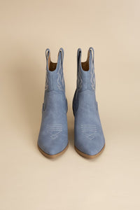 Blazing Western Boots - Blue & Brown