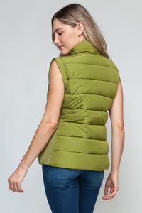 Snobbish Zip Up Turtleneck Vest in Cardamom Seed