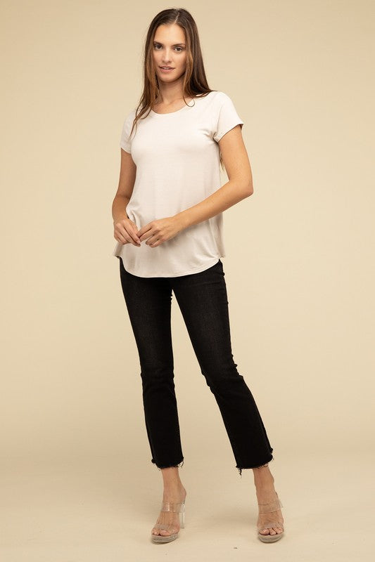 Zenana Flowy Round Hem T-shirt