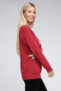 Zenana Open Front Sweater Cardigan