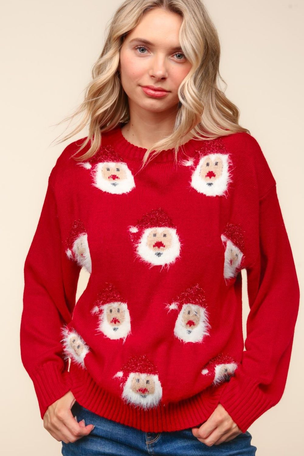 Sparkly Santa Brushed Sweater