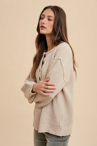 Annie Wear Stay Cozy Sweater in Oatmeal