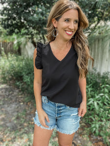 Solid Ruffled Tank