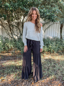 TIERED WIDE LEG PANTS
