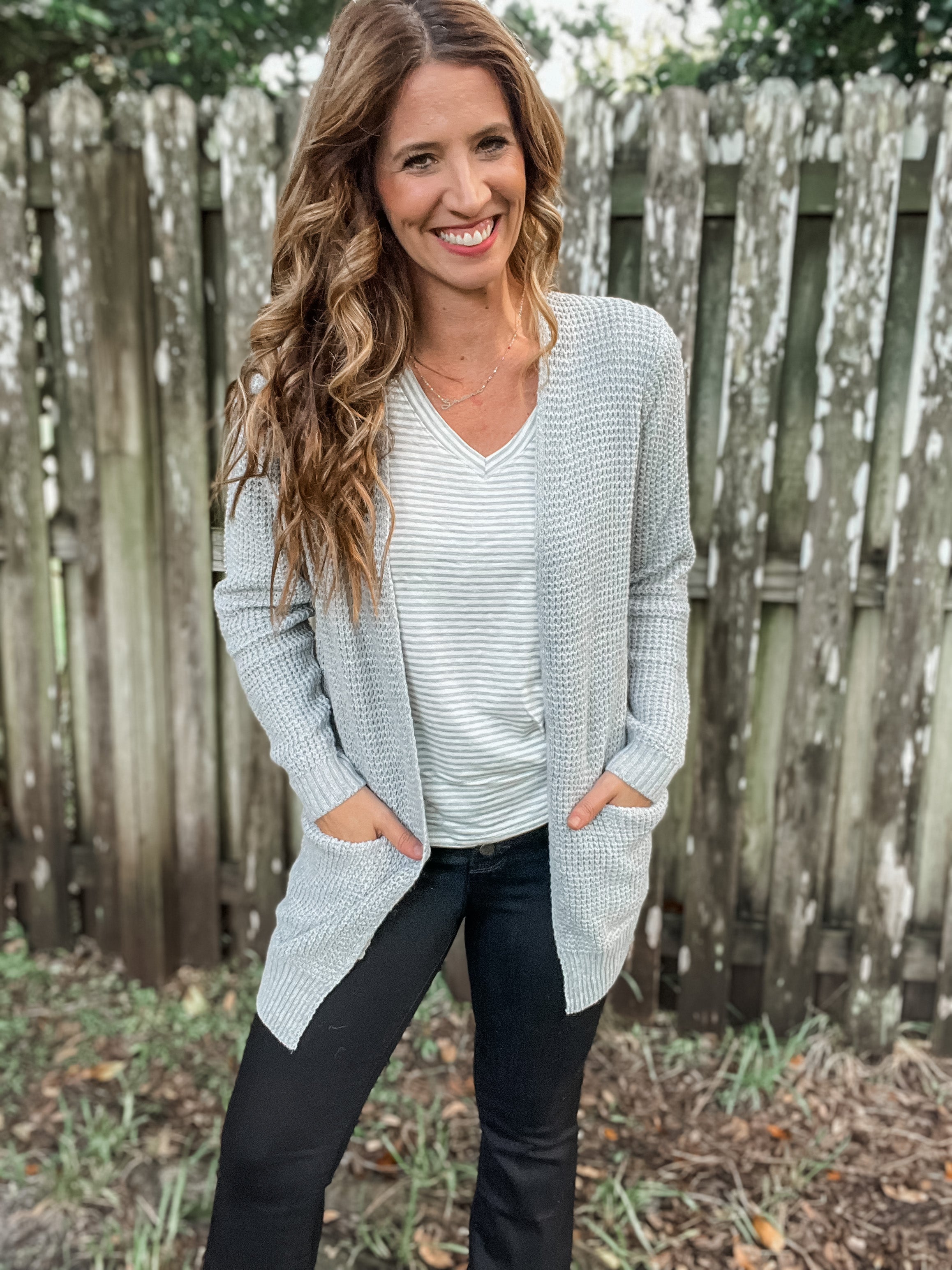 Waffled Sweater Cardigan (2 Colors!)