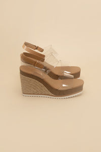 Clear Wedge Heels