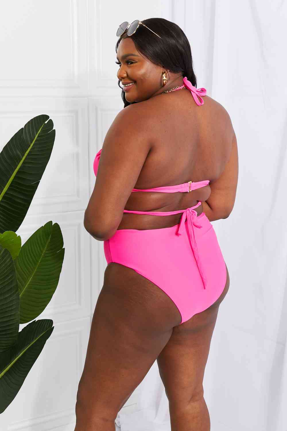 Summer Splash Pink Halter Bikini