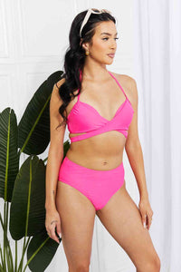 Summer Splash Pink Halter Bikini