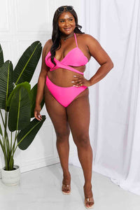 Summer Splash Pink Halter Bikini