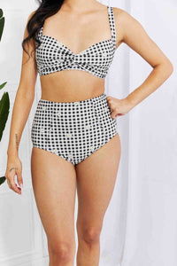 Take A Dip Twist High-Rise Bikini in Black