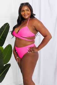 Summer Splash Pink Halter Bikini