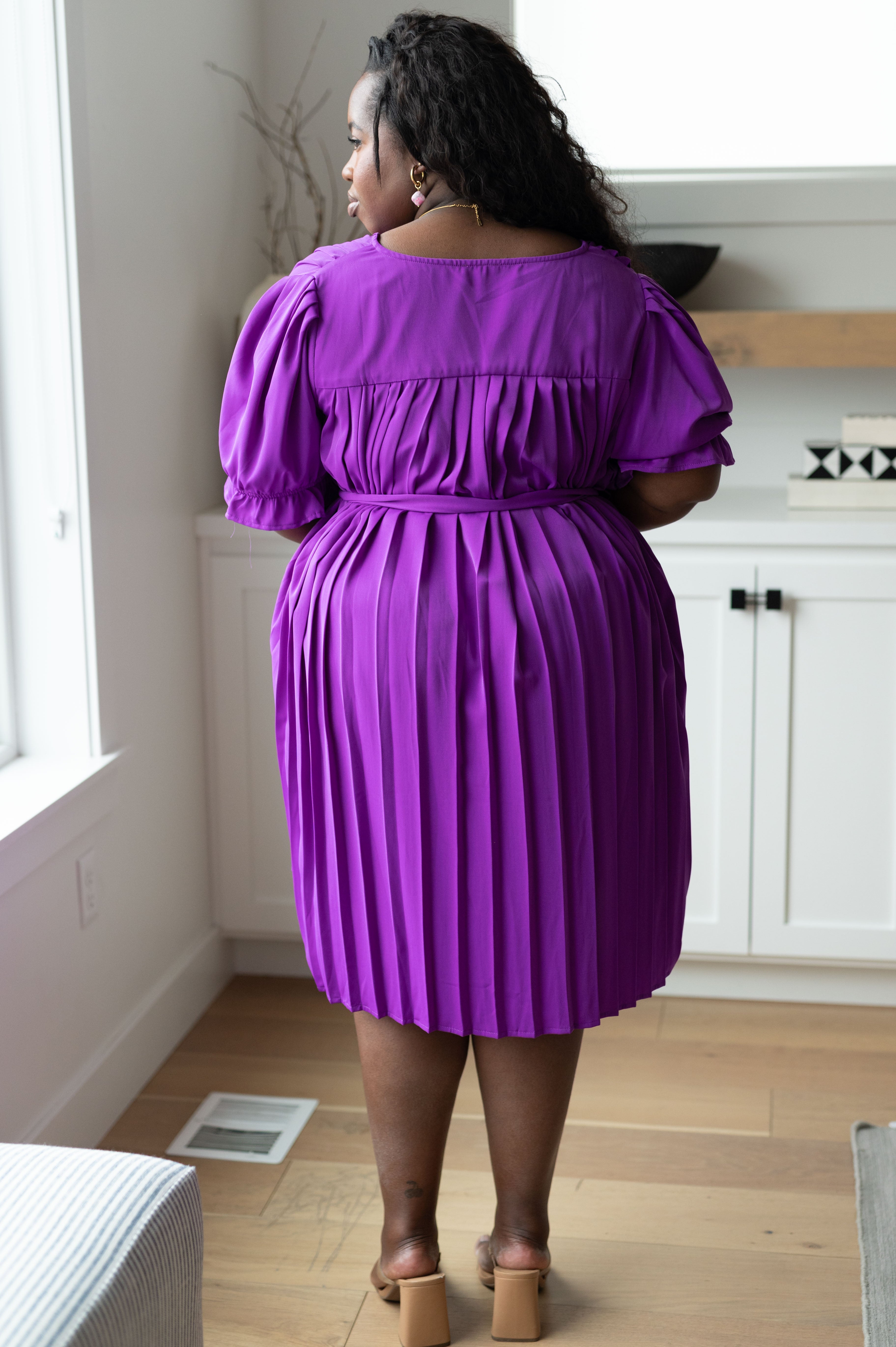 Jodifl Purple Pleated Dress